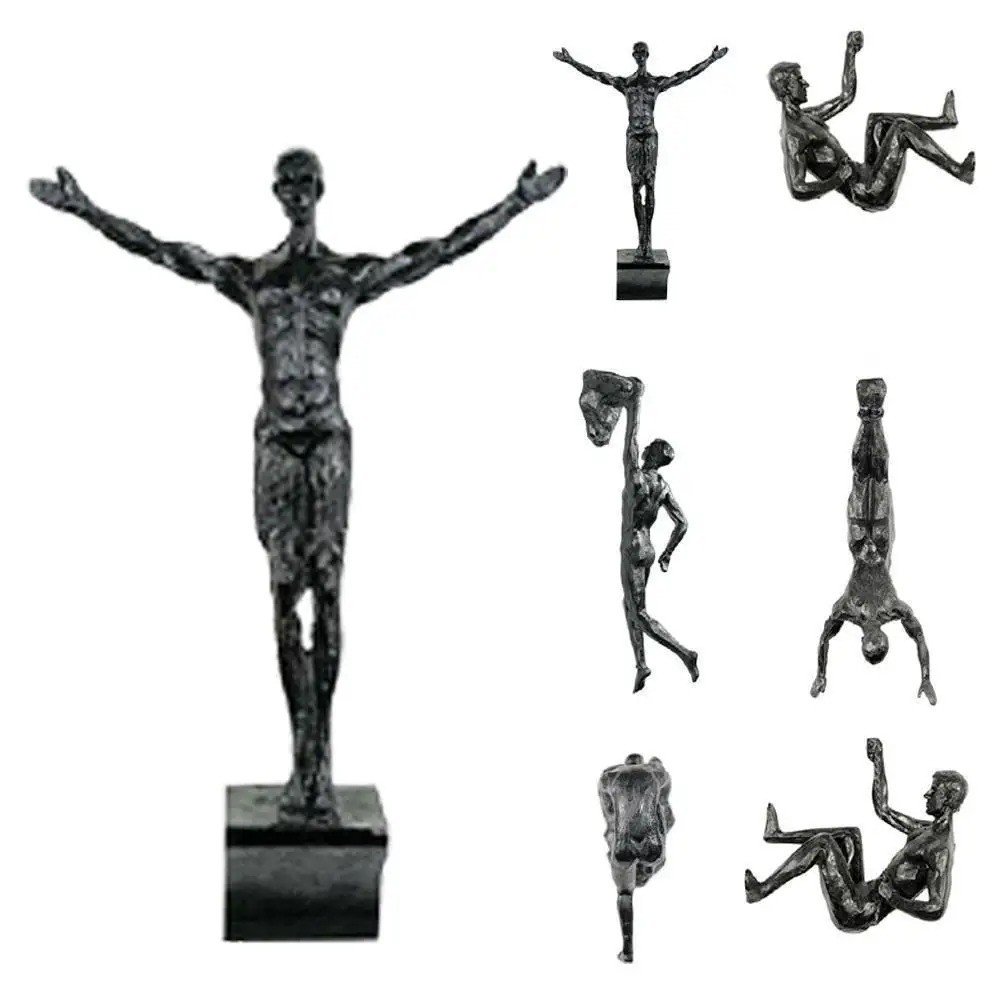 Climbing Athlete Man Art Sports Wall Hanging Ornaments Home Figures Miniatures R