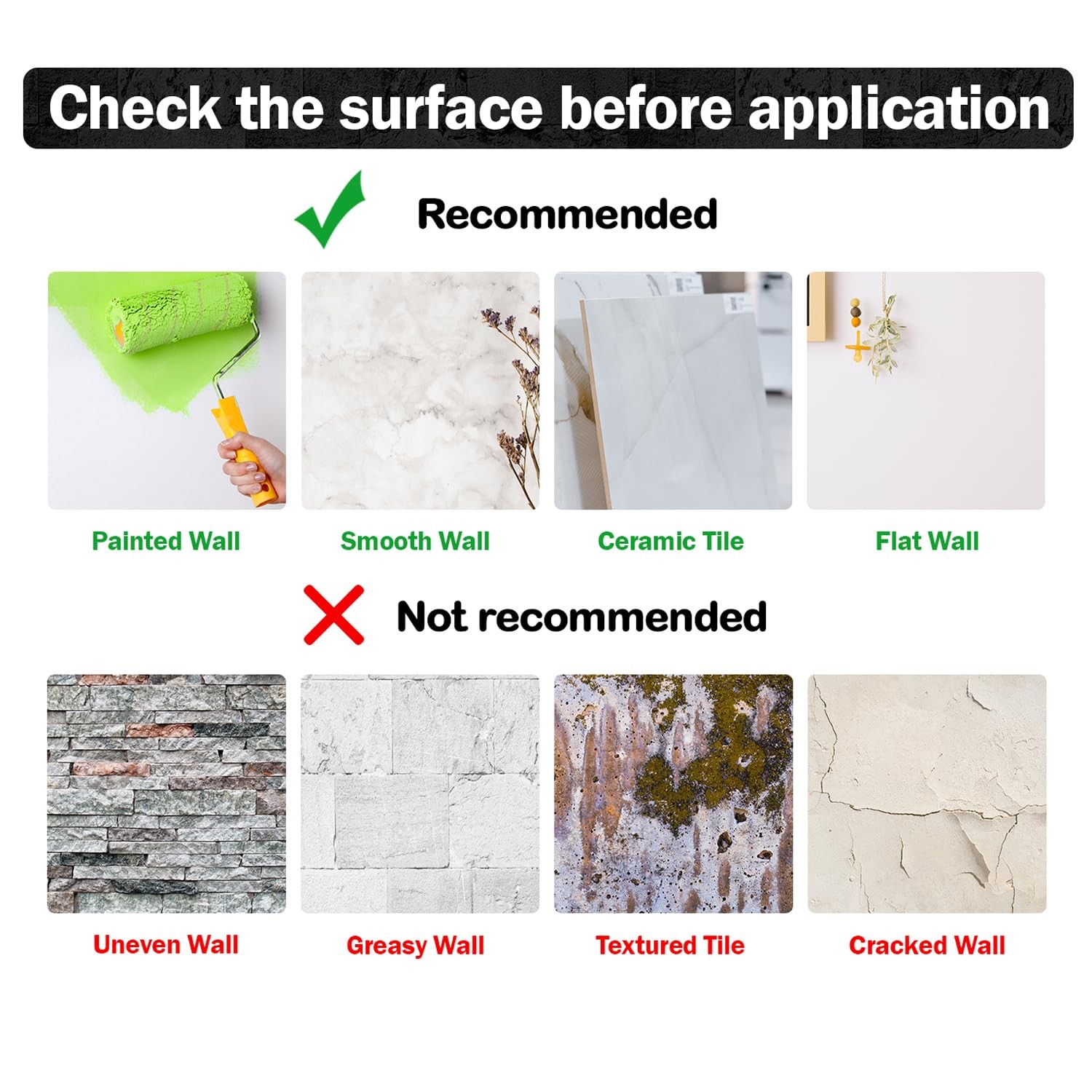 Peel & Stick Frosted Vinyl Tile Transfer Decal, 10pcs -Adhesive Tile Transfer…