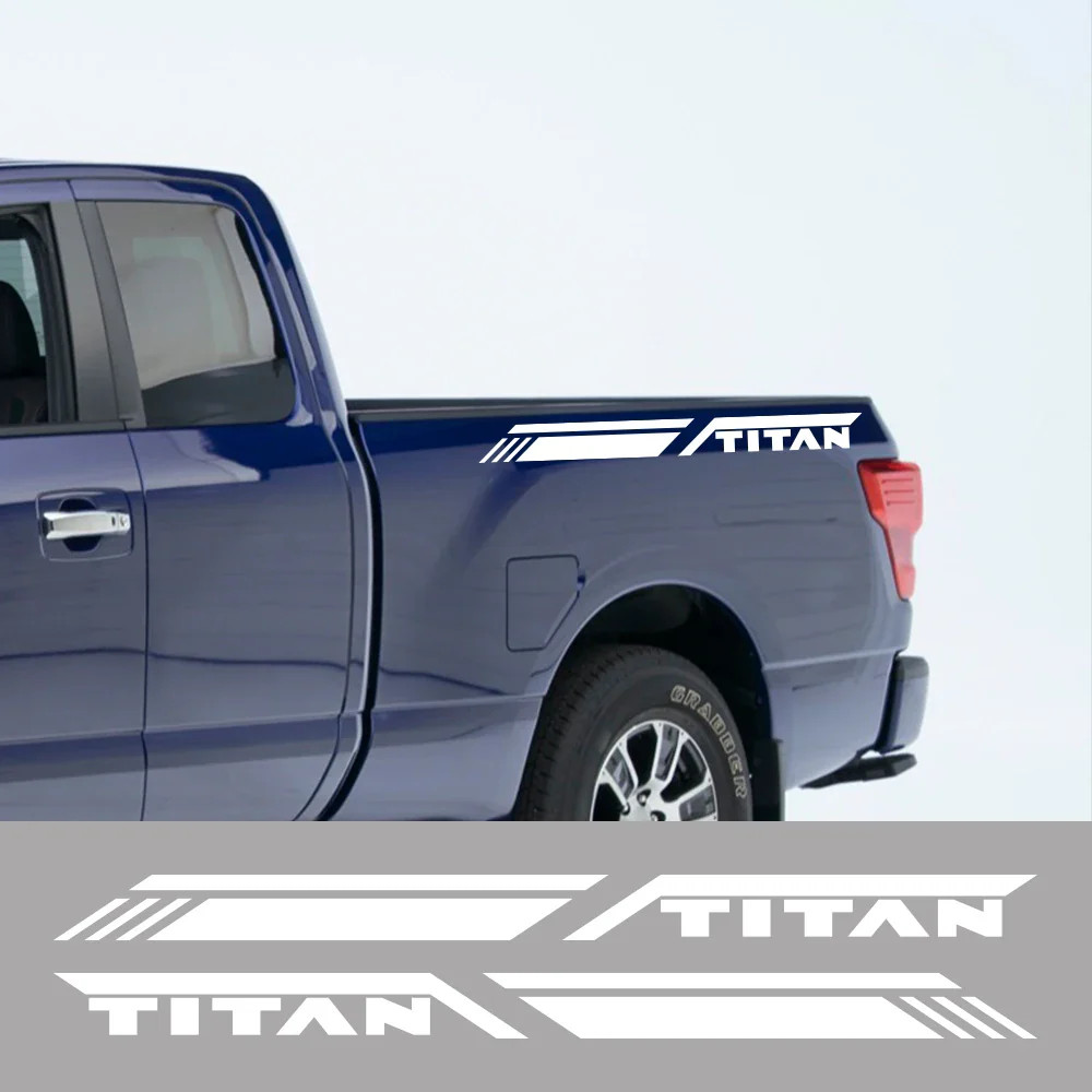 Aftermarket Trunk Side Stripe Decal for Nissan Titan Pro-4X | Pickup Truck Viny
