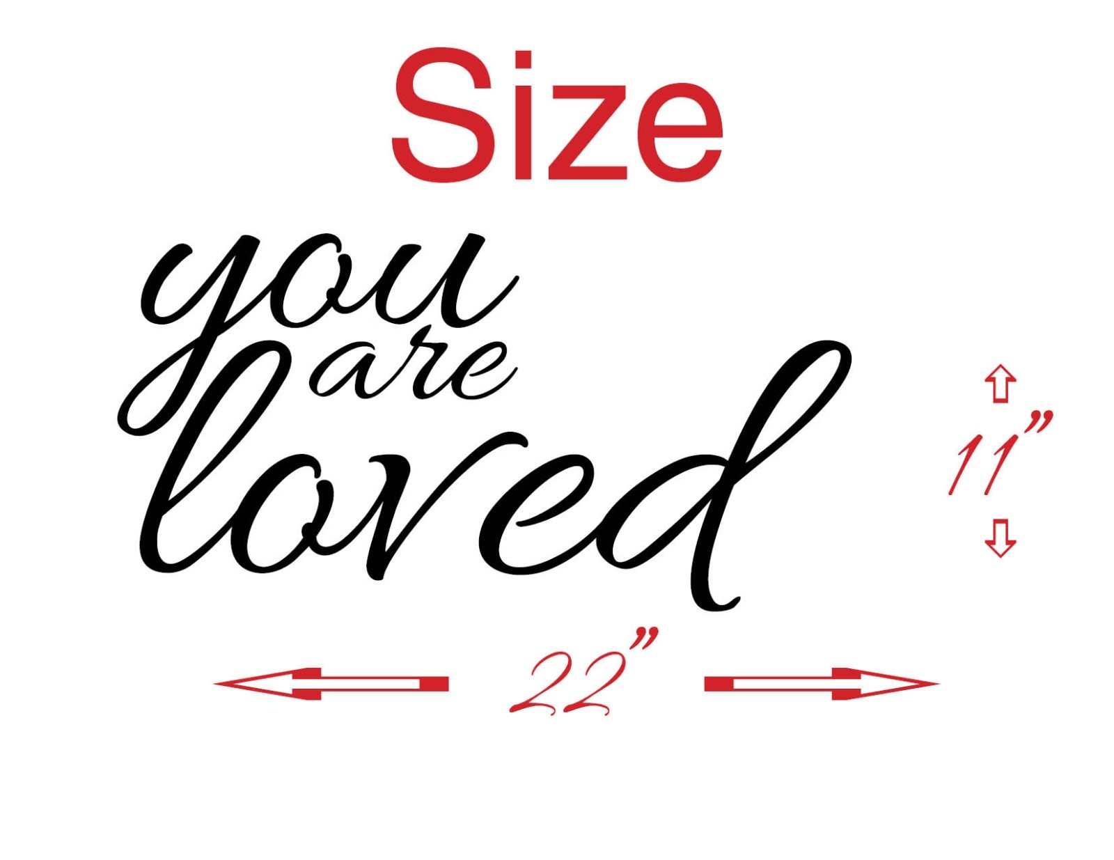 YOU ARE LOVED – vinyl wall sticker decal baby nursery children decor FREE SHIP !