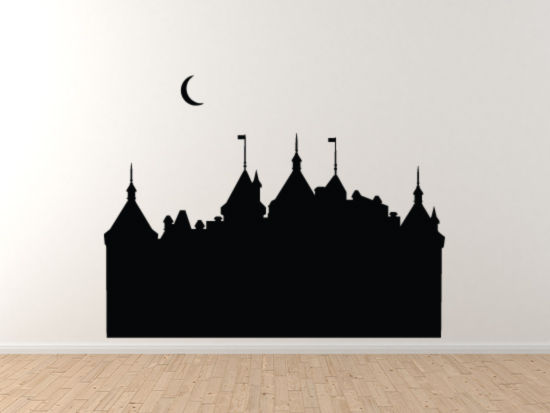 Medieval Landscape Architecture – European Castle Version 1 – Vinyl Wall Decal