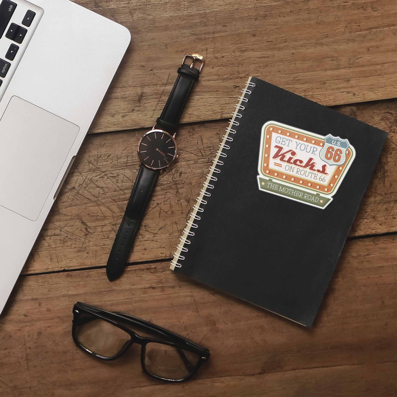 Get Your Kicks on Route 66 Retro Diner Sticker