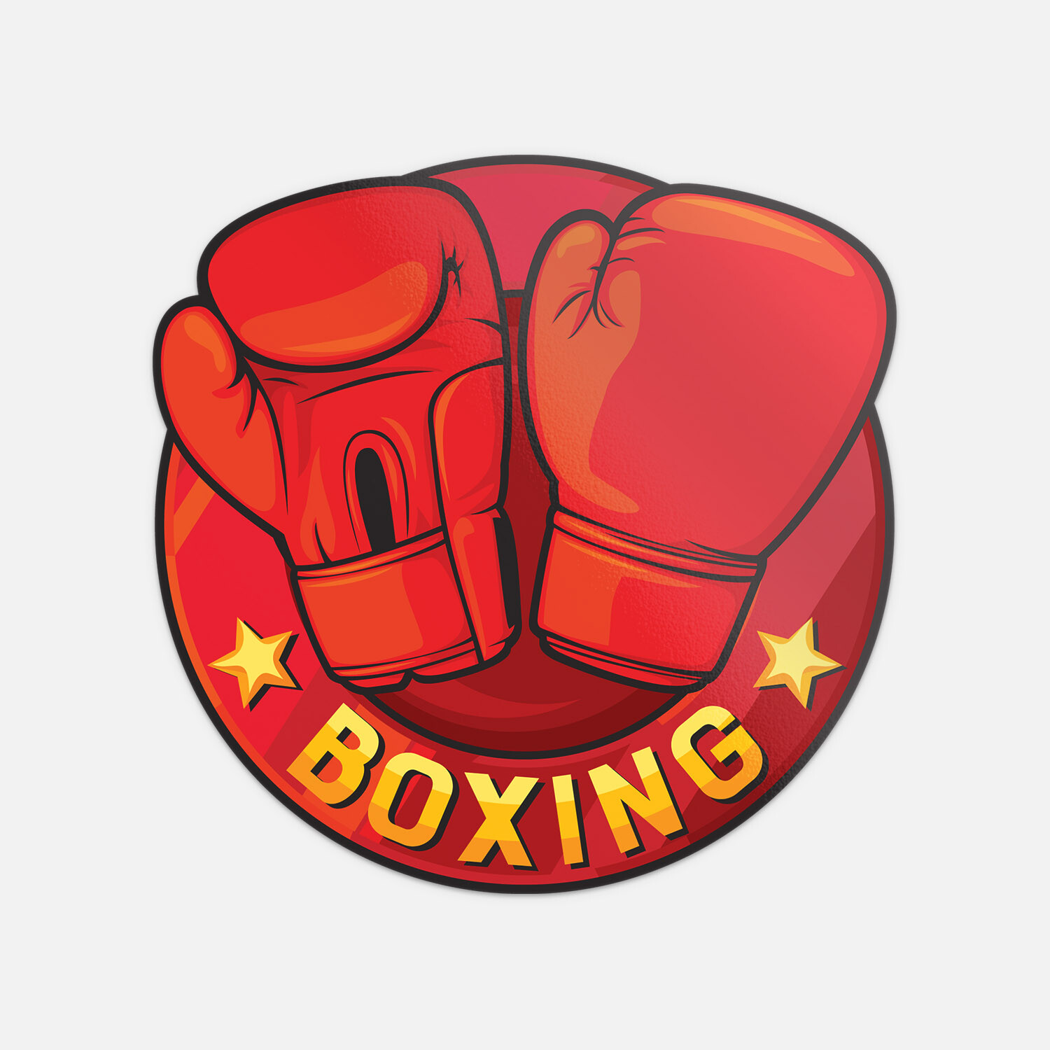 Boxing Label Symbol Vinyl Sticker Decal