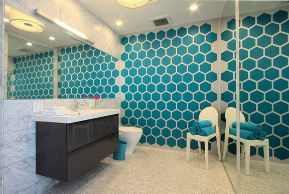 Hexagon Wall Decal, Honeycomb Wall Decal, Geometric Wall Decal, Modern Decals