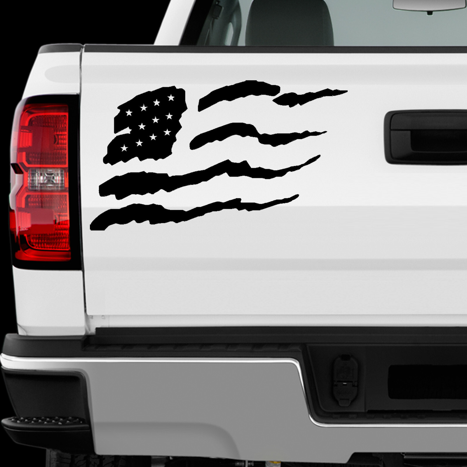 US American Flag sticker S3 All size Regular & Chrome Mirror Vinyl Colors