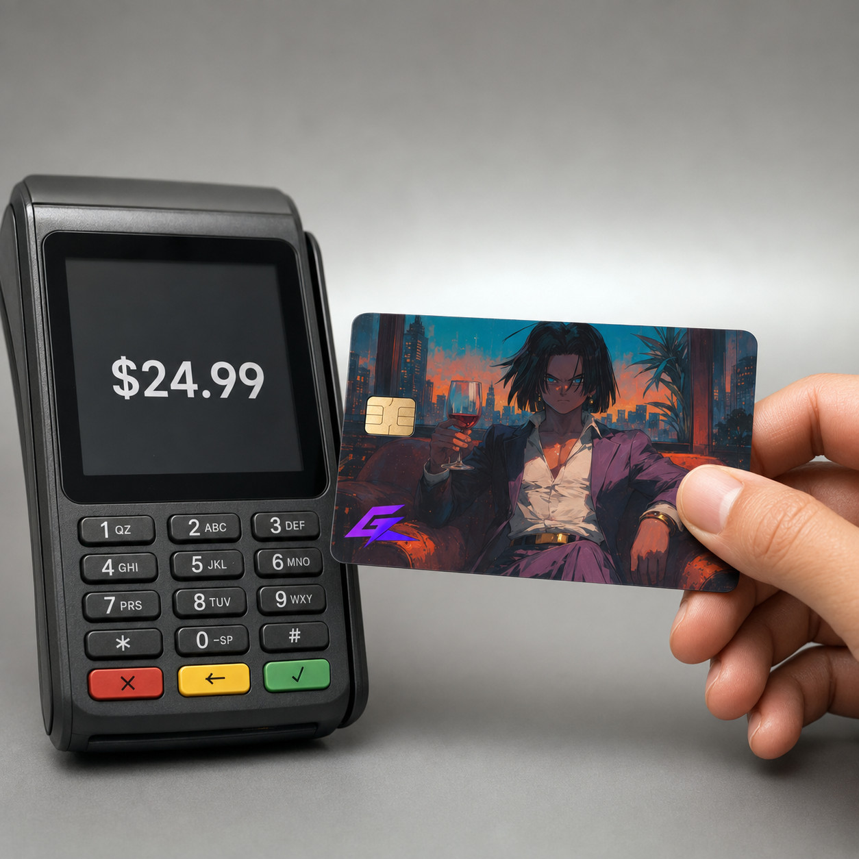Android 17's Sunset Elegance Dragon Ball Z Debit Card Credit Card Skin