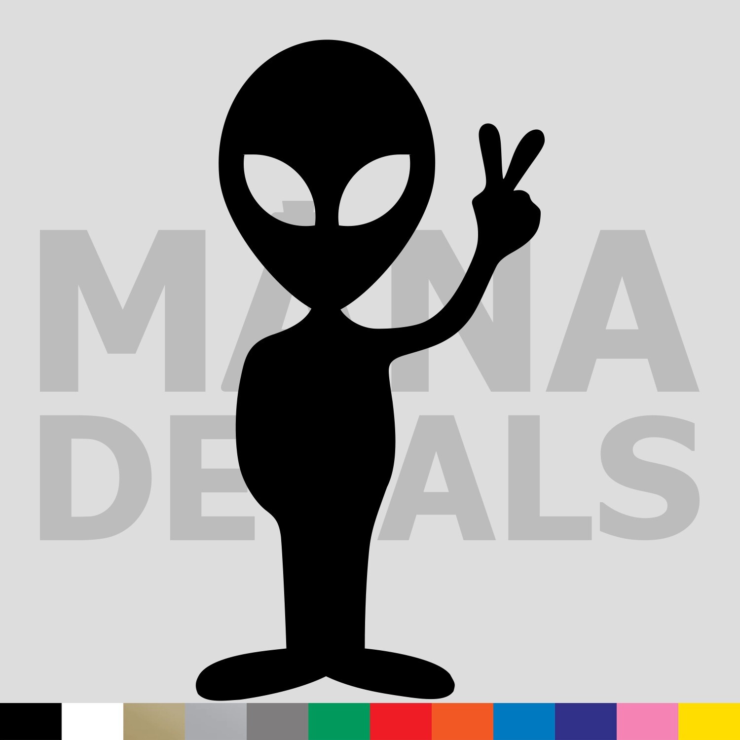 Alien Peace Vinyl Die Cut Decal Sticker – UFO ET Outer Space Extraterrestrial