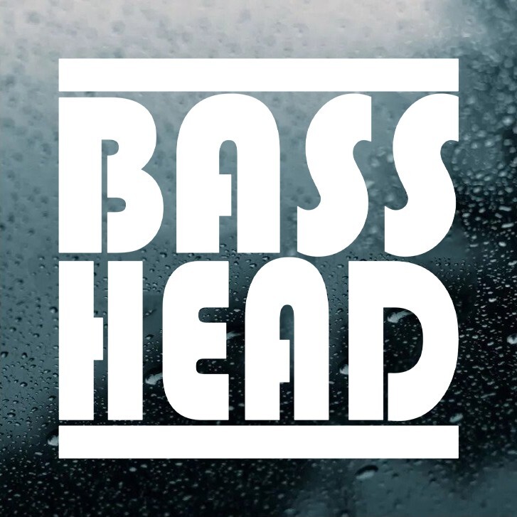 BASS HEAD -V1- Vinyl Decal Sticker – EDM Music Basshead Headbanger