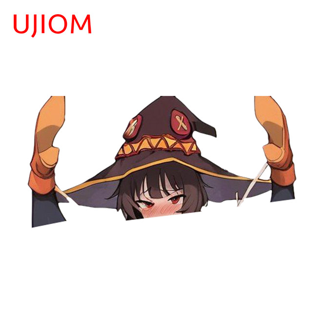 EARLFAMILY 5.1" Megumin Anime Car Sticker Hood Rearview Mirror Motorcycle Decals