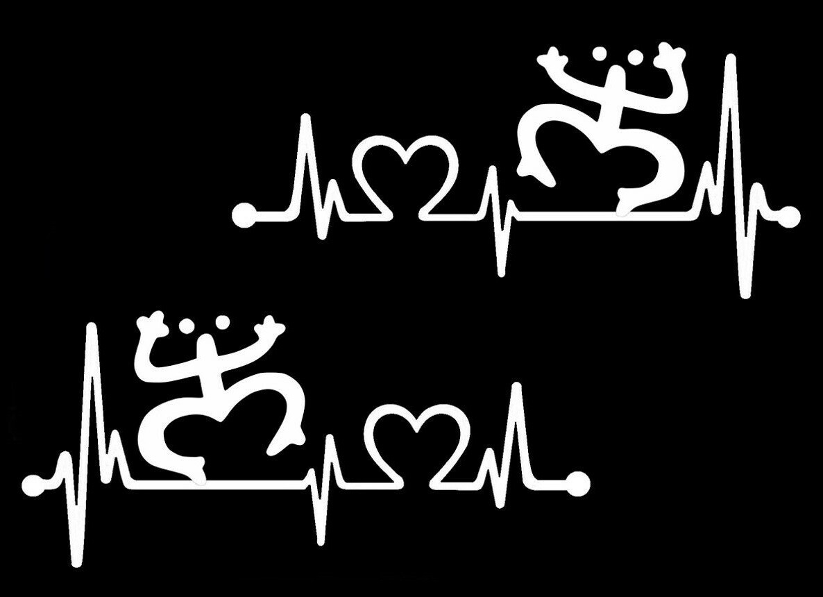 Puerto Rico Car Decal Coqui Heartbeat Decals 25 INCHES LONG x 12 INCHES TALL