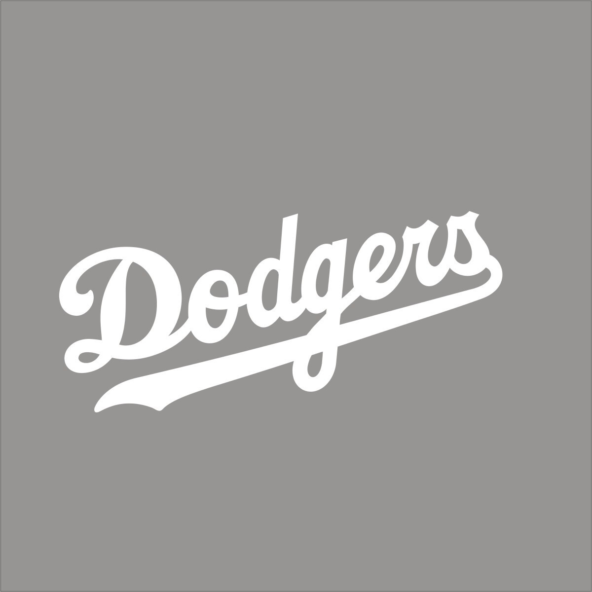 Los Angeles Dodgers #4 MLB Team Logo 1 Color Vinyl Decal Sticker Window Car Wall