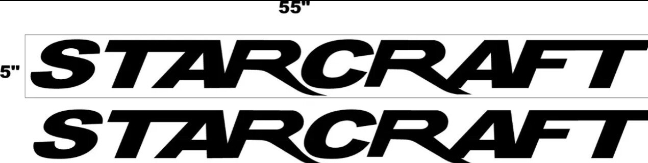 StarCraft Boat Decal Boats Decals Custom Emblem Vinyl White In Color