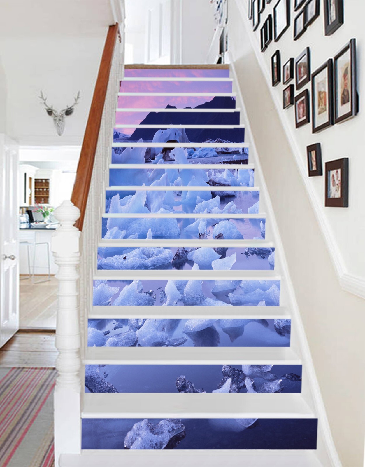 3D Winter Ice AZ763 Stair Risers Decoration Mural Vinyl Wallpaper Kay