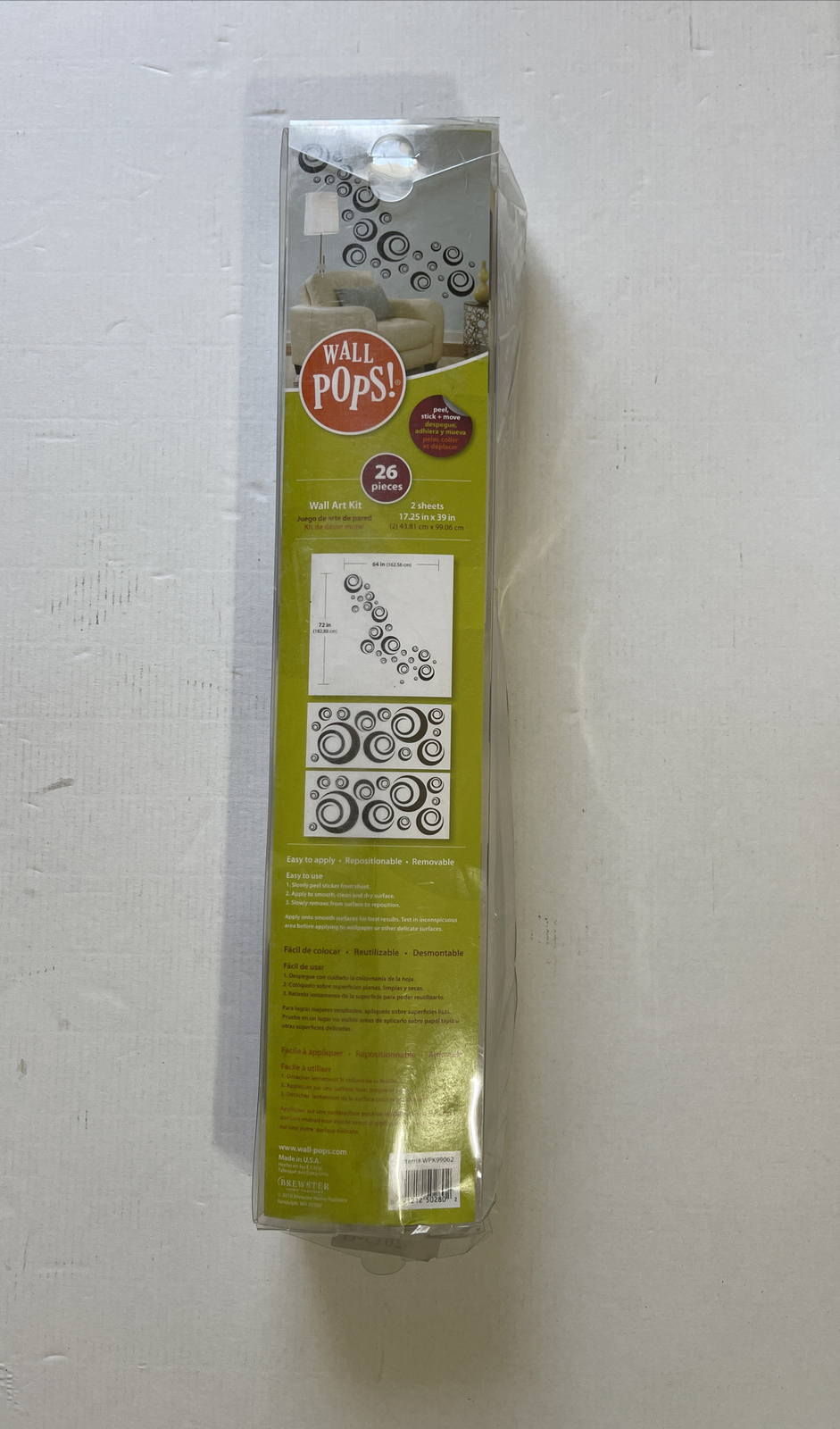 Wall Pops Art Pattern #WPK906- Ringlets- Peel & Stick – 26 Pieces