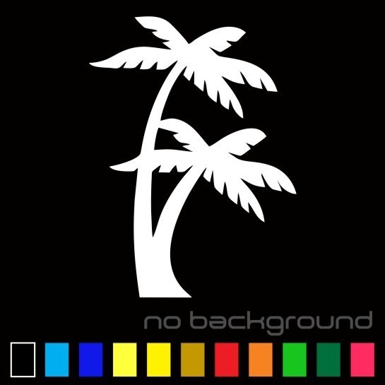 Palm Tree Sticker Vinyl Decal Tropical Island Beach Ocean Wall Car Window