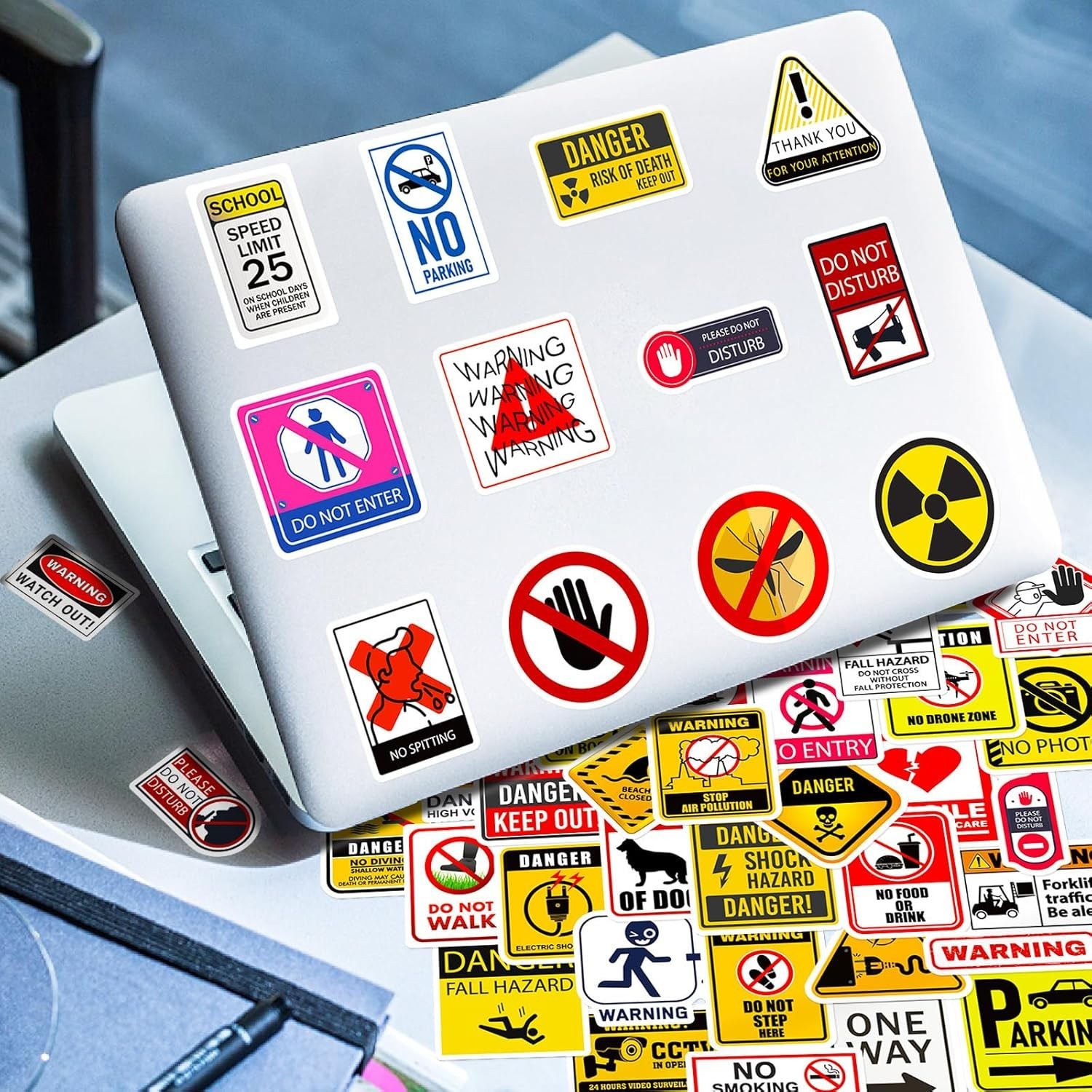 50PCS Funny Hard Hat Stickers Waterproof Vinyl Decals for Helmets Tools
