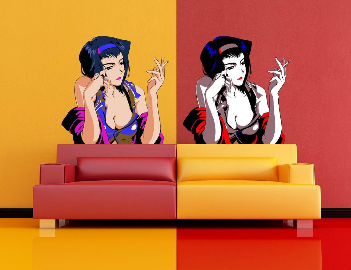 Sexy Anime Girl Wall Decal, Sexy Anime Wall Sticker, Sexy Anime Wall Decor, Sexy