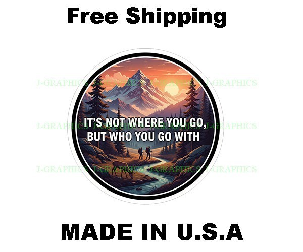 Hiking Vinyl Decal Sticker Hike Hiker Camping Mountains Nature PP