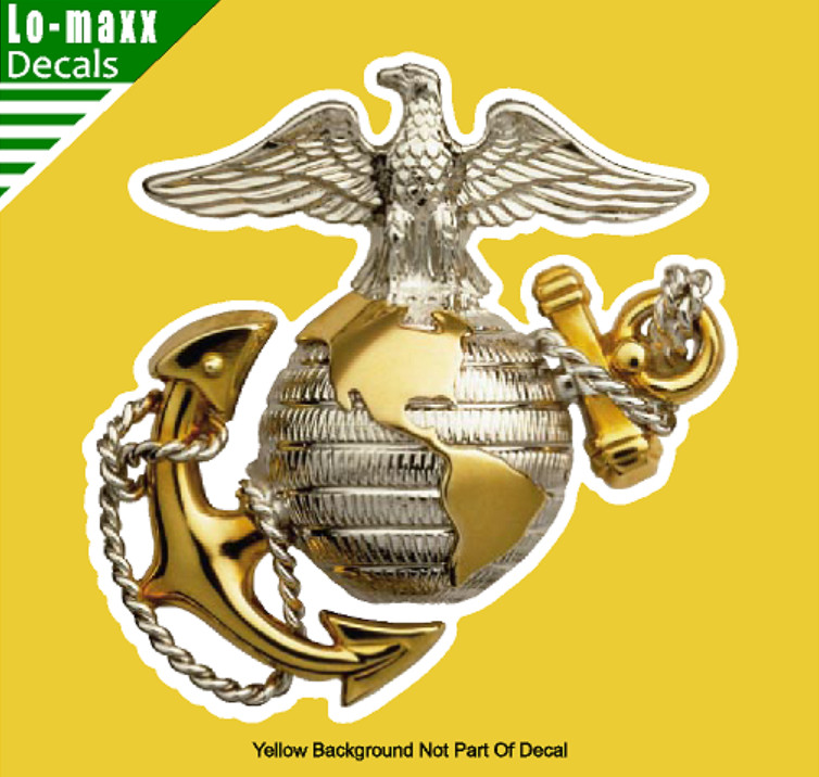 USMC Marine Corps Eagle Globe And Anchor High Quality Printed Vinyl Sticker