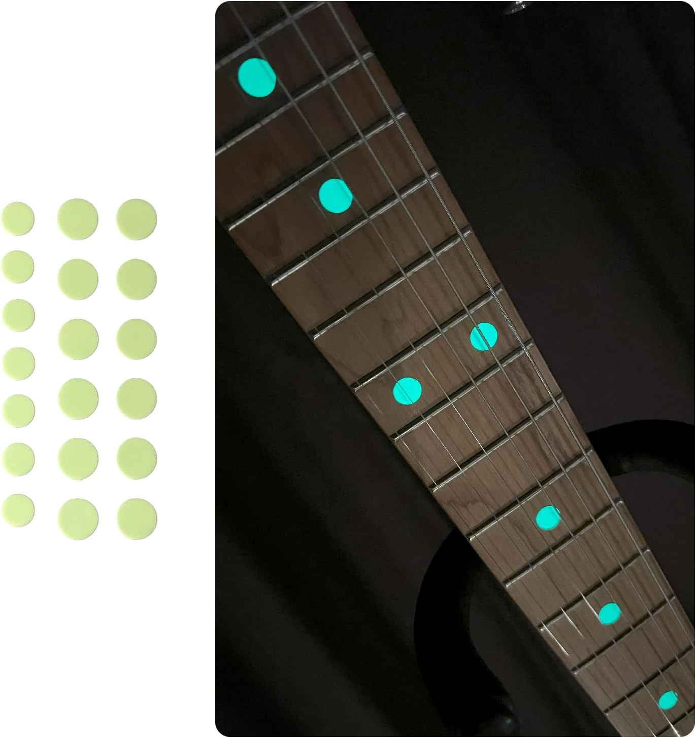 Guitar Fingerboard Fretboard Glow in The Dark Inlay Stickers Dots Markers