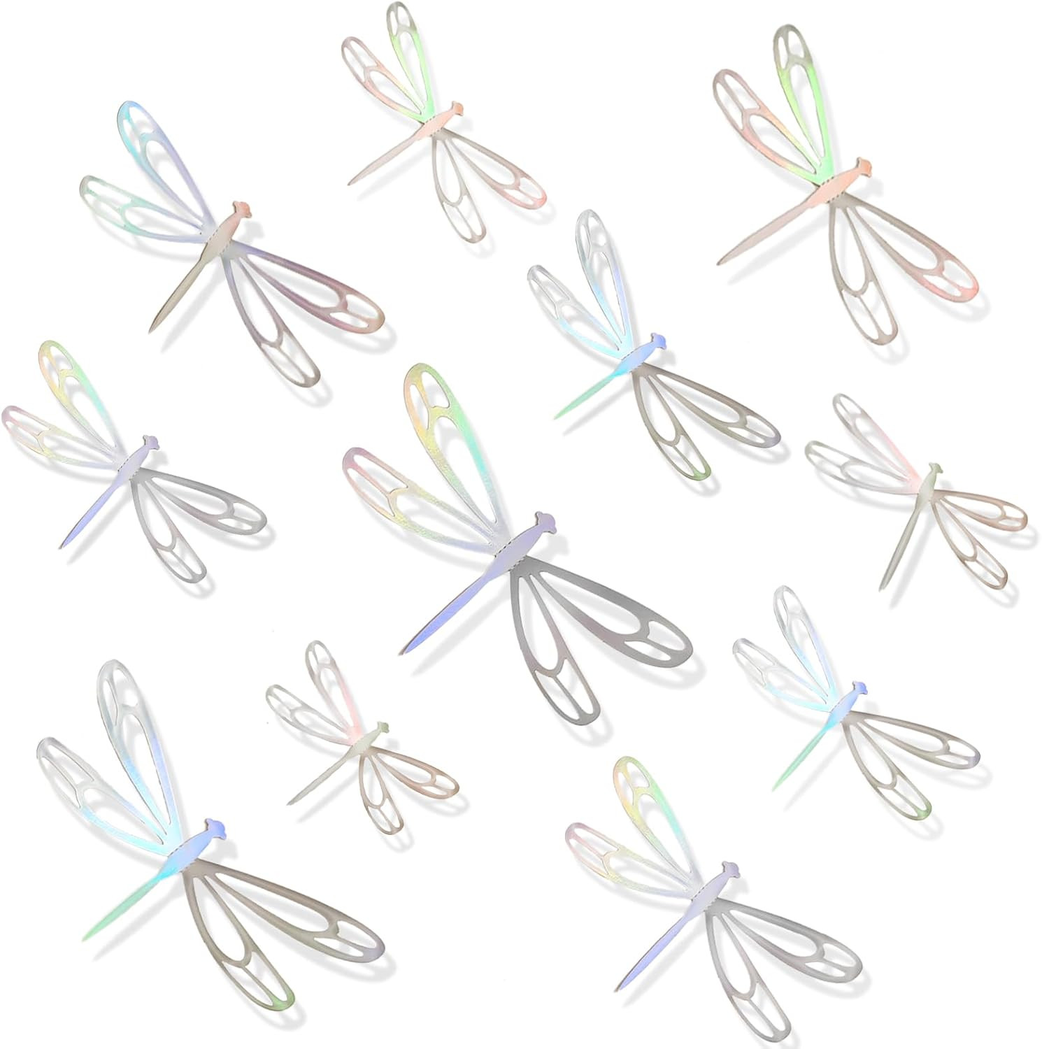 72 Pcs 3D Dragonfly Wall Decor Stickers, Removable Gold Dragonfly Decals 3 Sizes