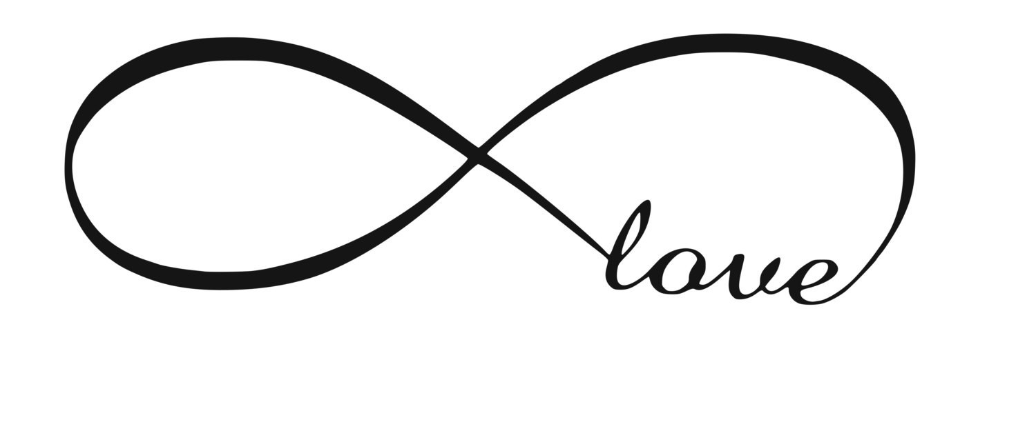LOVE INFINITY Wall Lettering Words Decal Vinyl Quote Sticker Sticky Decor 48"