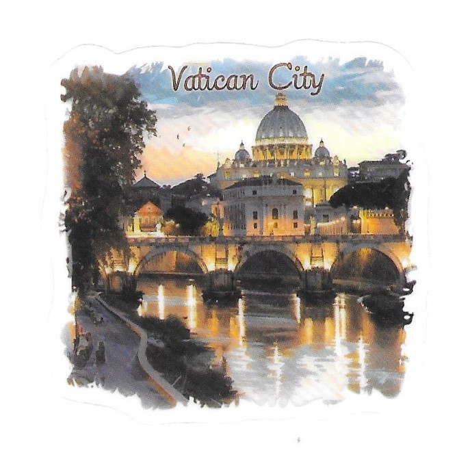 Vatican City St Peter Basilica Die Cut Clear European Vinyl Sticker Decal Rome