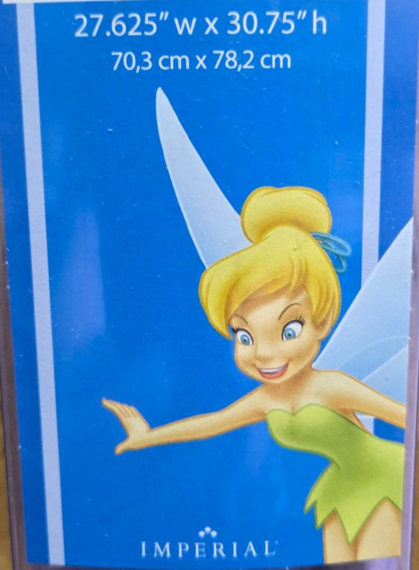 Disney Tinkerbell Self Stick Mini Mural Wall Decor Decal Peel & Stick Kid's Room