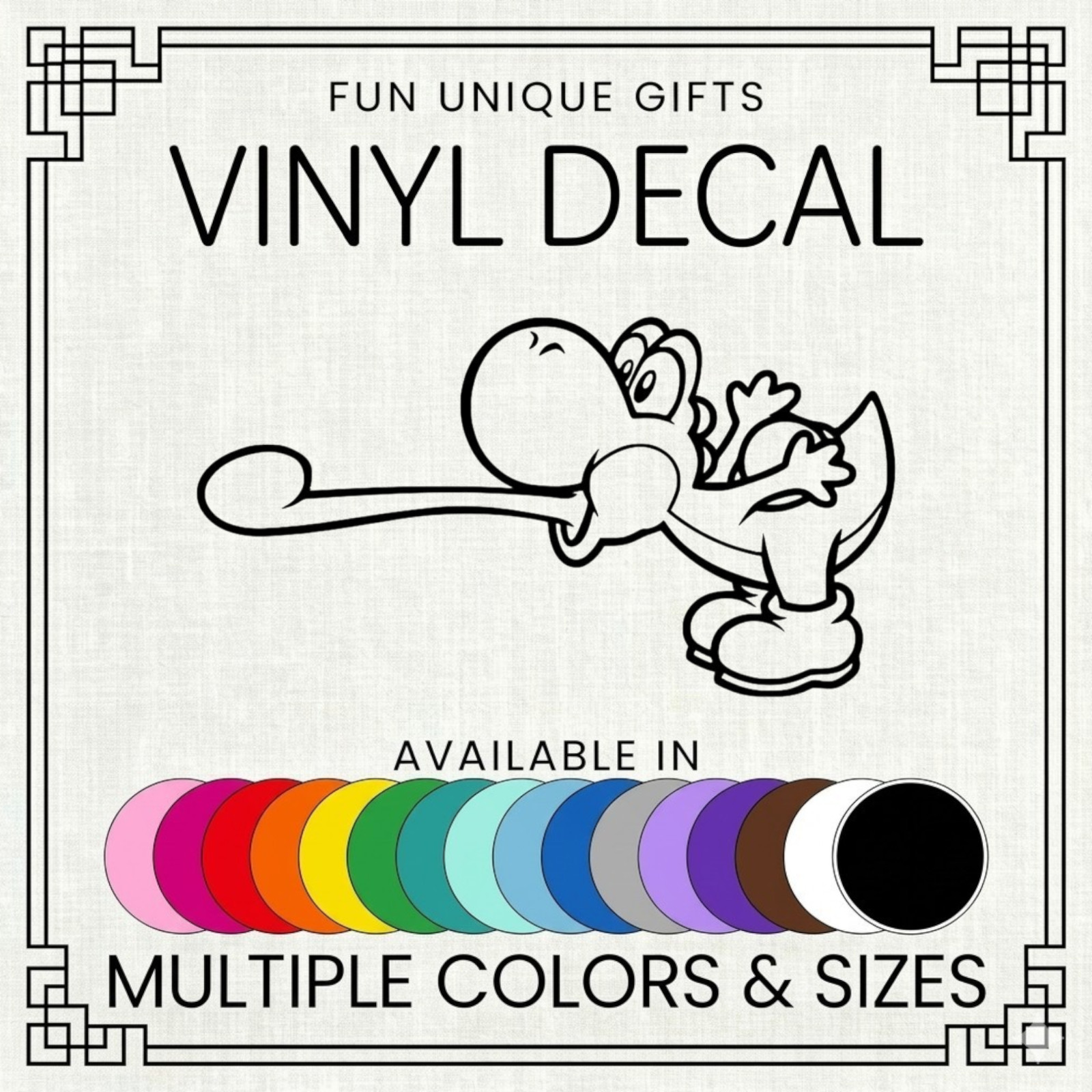 Yoshi Mario Vinyl Decal Sticker -Multiple Colors & Sizes- SHIPS FREE!