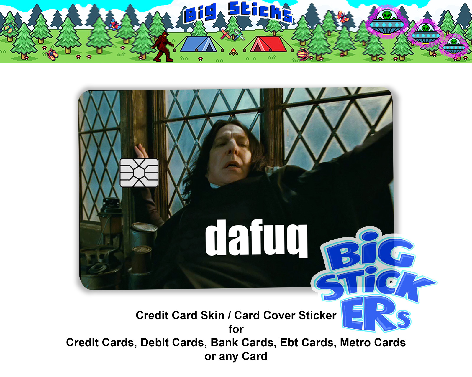 Dafuq Snapeseverus Vinyl Credit Card Skin Cover Laminated Sticker Wrap Decal