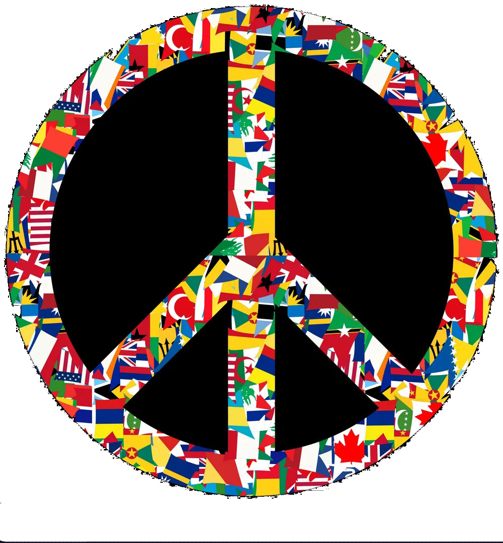 Peace Symbol sticker Countries weatherproof bumper vinyl decal