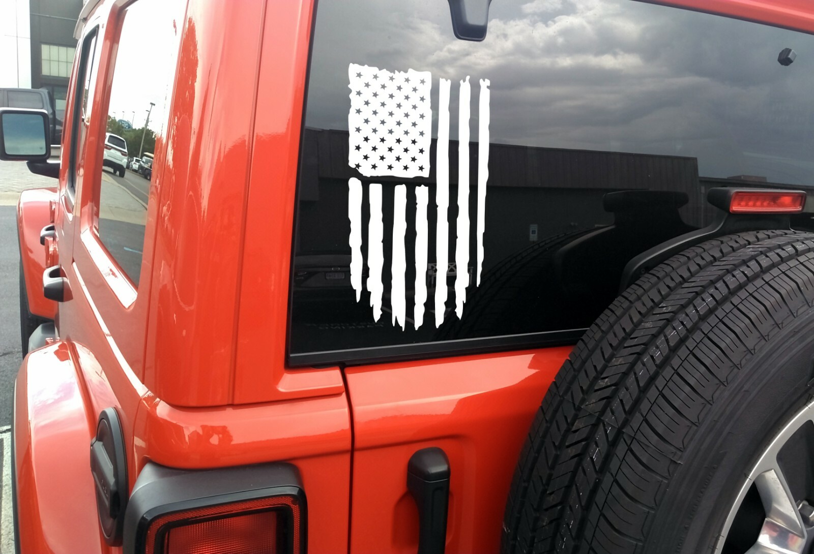 Distressed American Flag Vinyl Decal V1 United States Stars and Stripes Die Cut