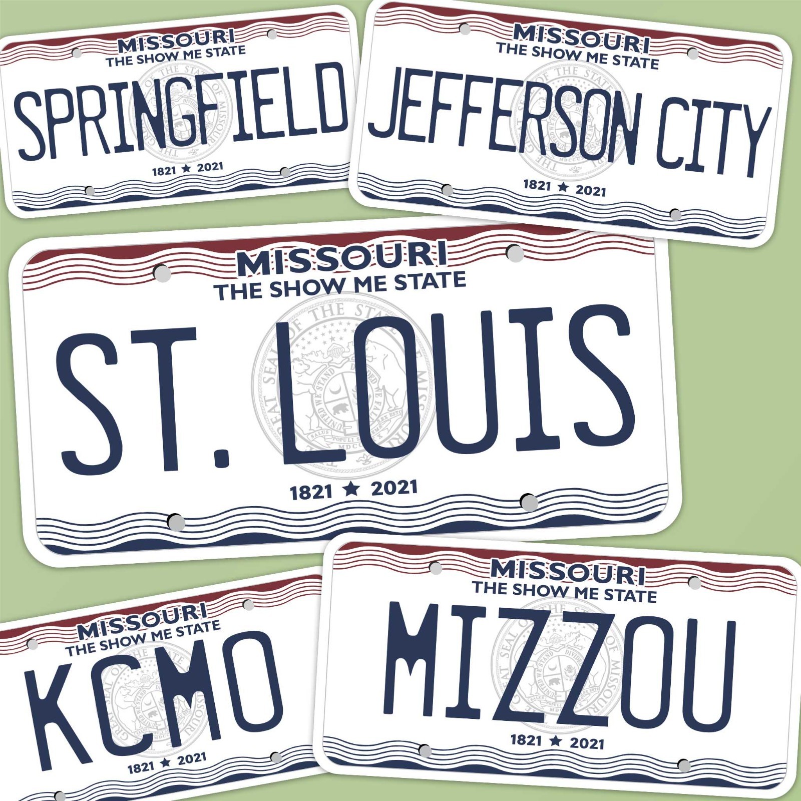 Missouri License Plate Sticker – Choose Your MO City