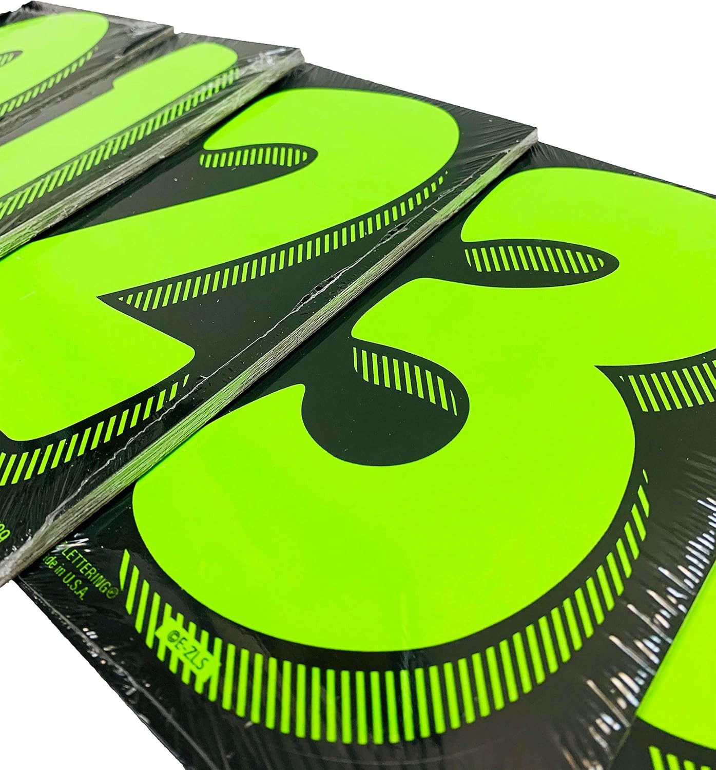 EZ Line Vinyl Decals for Cars Chartreuse Large Number Stickers Windshield Pricin
