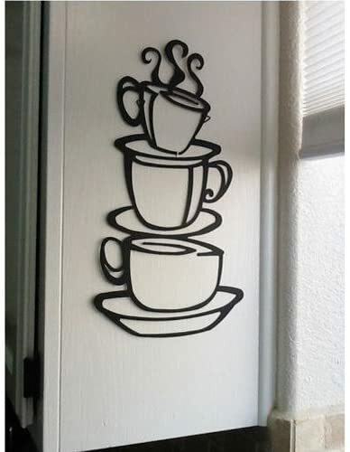Coffee Cup Double Sided Visual Removable Wall Vinyl Sticker Decals Decor Art Bed