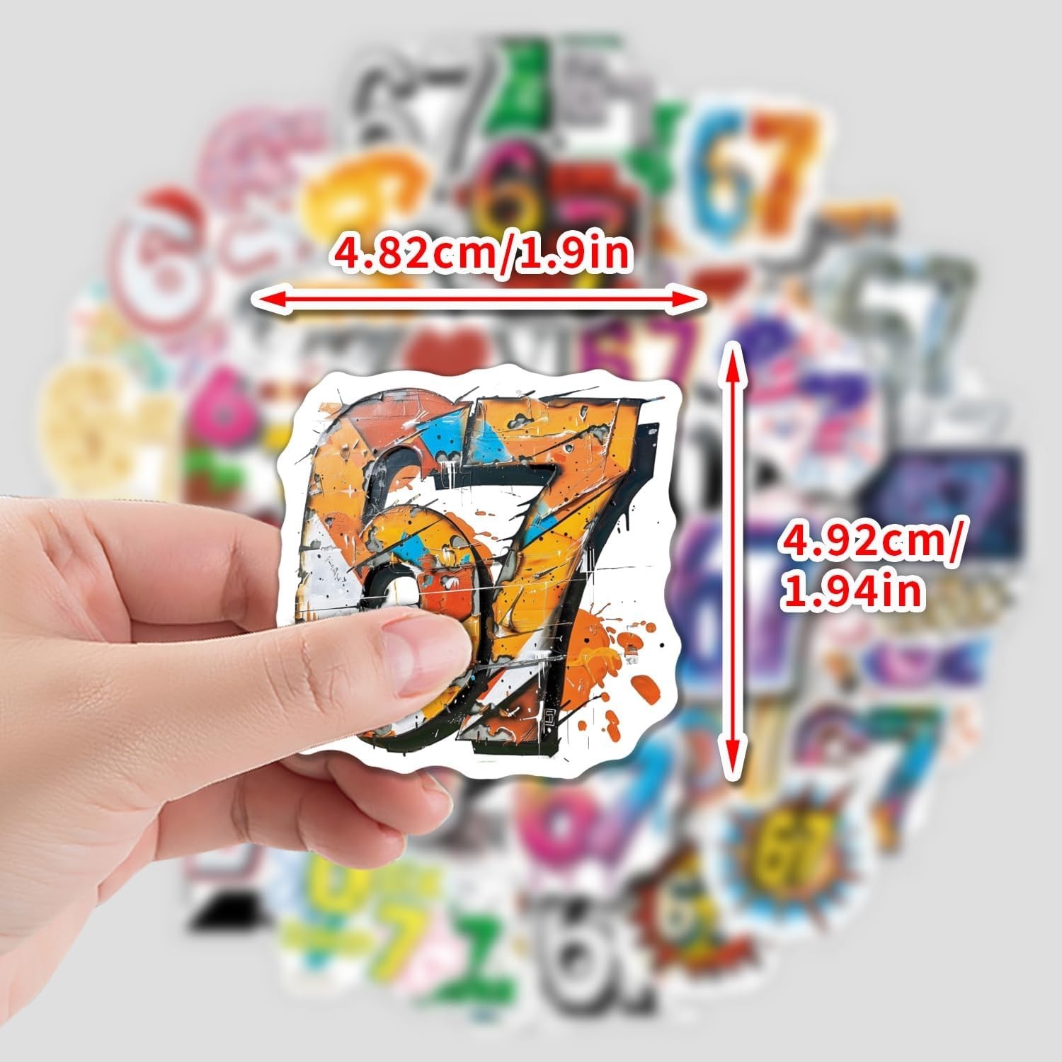 3 Random 67 Six Seven Meme Vinyl Decal Stickers Hands Laptop Waterbottle Pack