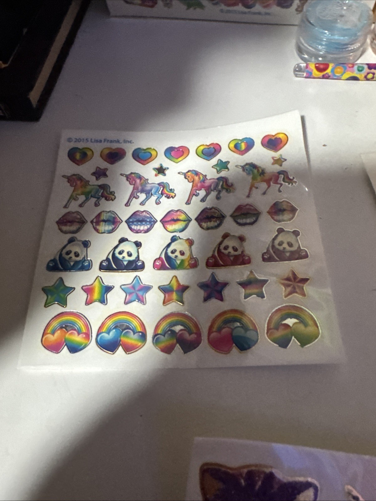 lisa frank temporary tattoos Sheets lot y2k glitter And Lisa Frank Glitter Pens