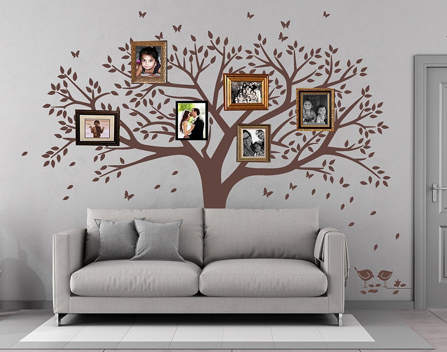 Giant Family Photo Tree Wall Decal Wall Sticker Vinyl Mural Art for Home Deco…