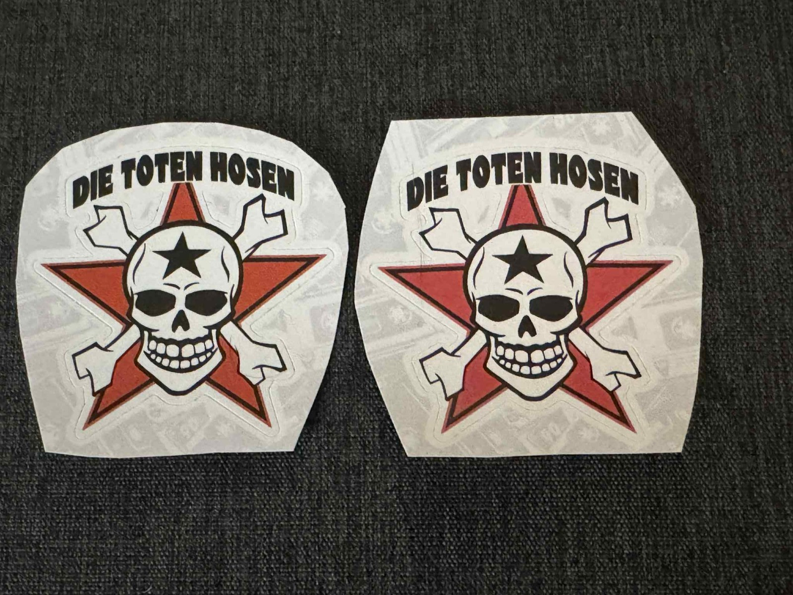 Lot (2) Die Toten Hosen 2 1/2" x 2 1/2" Band Logo STICKERS Crossbones Fast! FREE