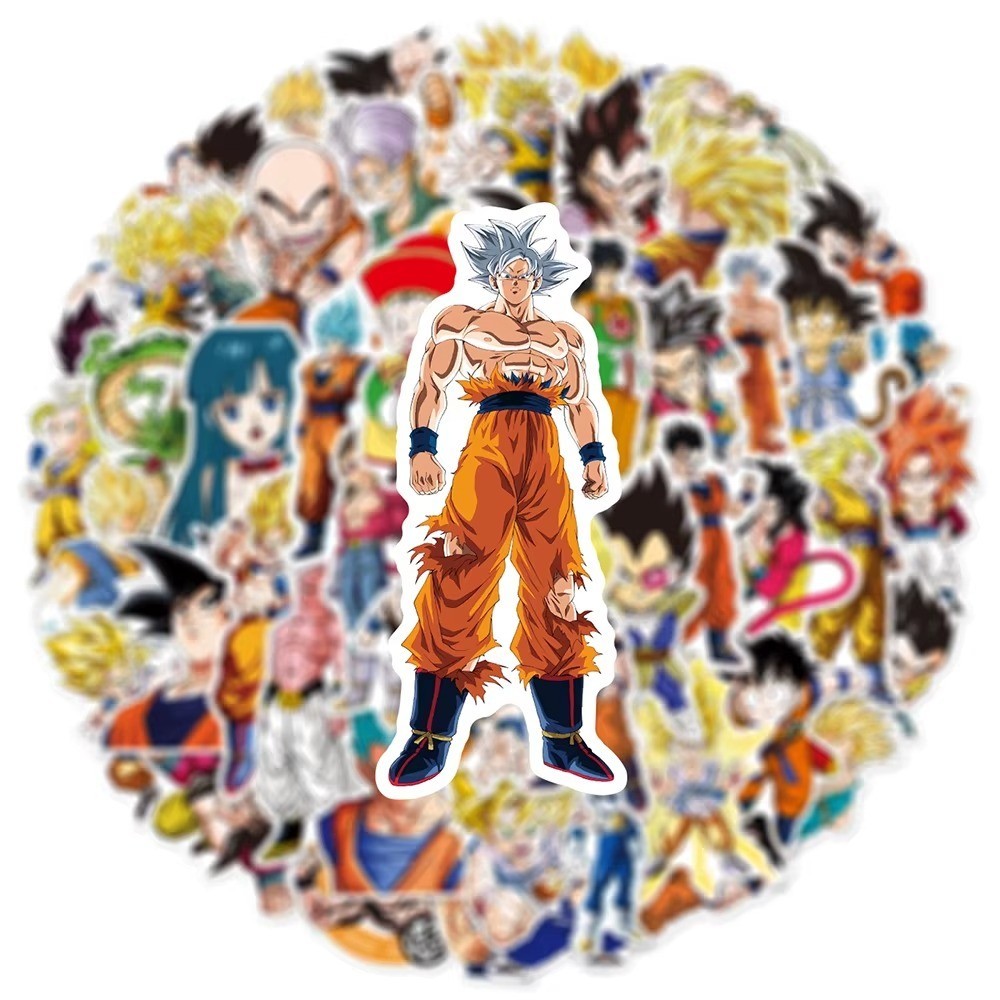50PCS Anime Cartoon Stickers for Kids Laptop Skateboard Water Bottle Decals