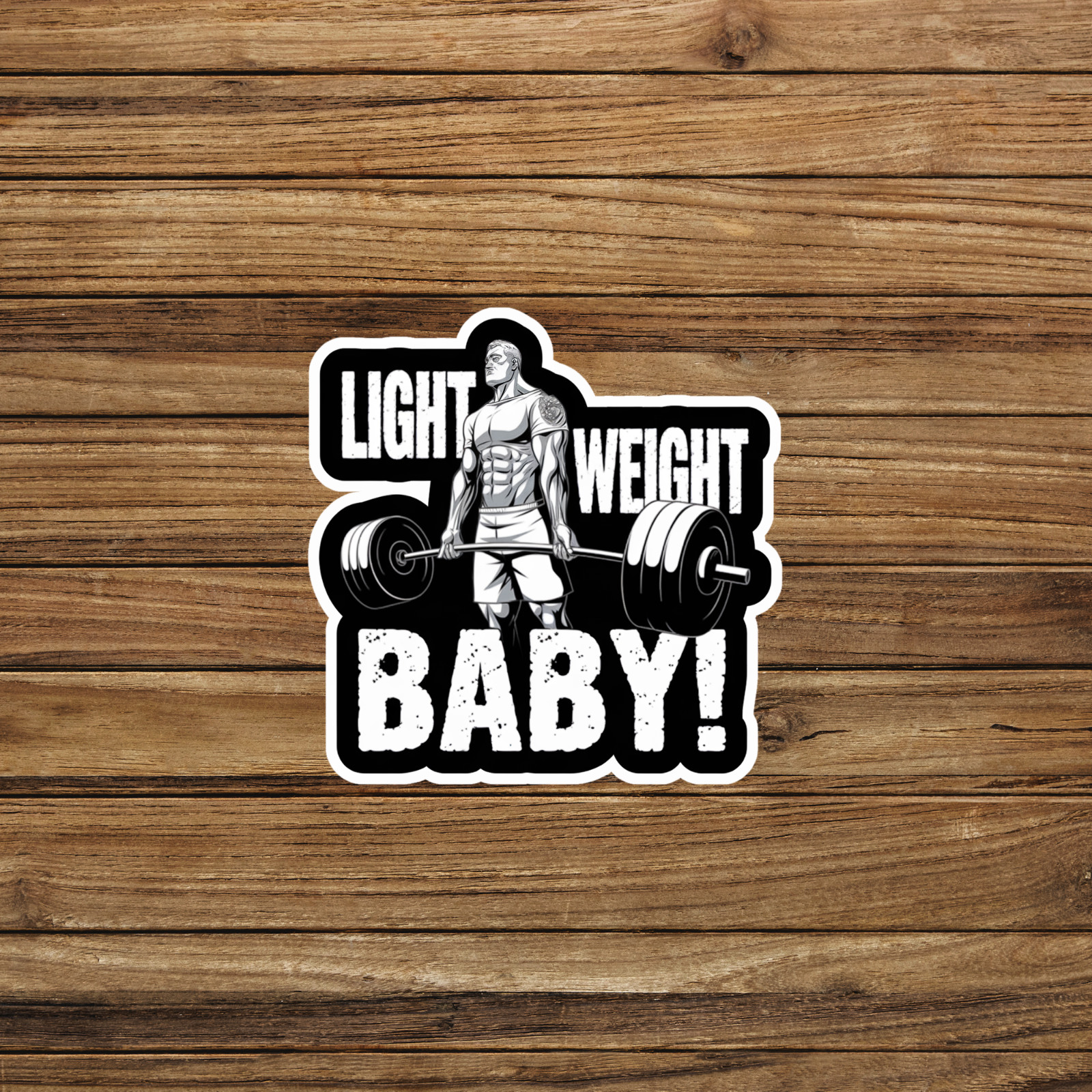 Bodybuilder Lightweight Baby Funny Fitness Gym Workout Sticker Decal #1667