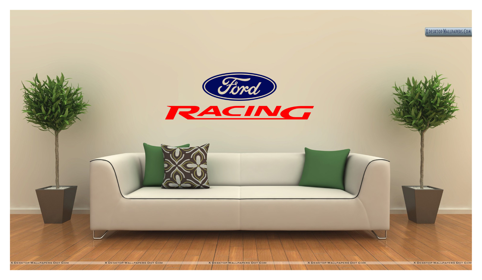 FORD RACING WALL DECAL VINYL ART 14.5" TALL 46" Long