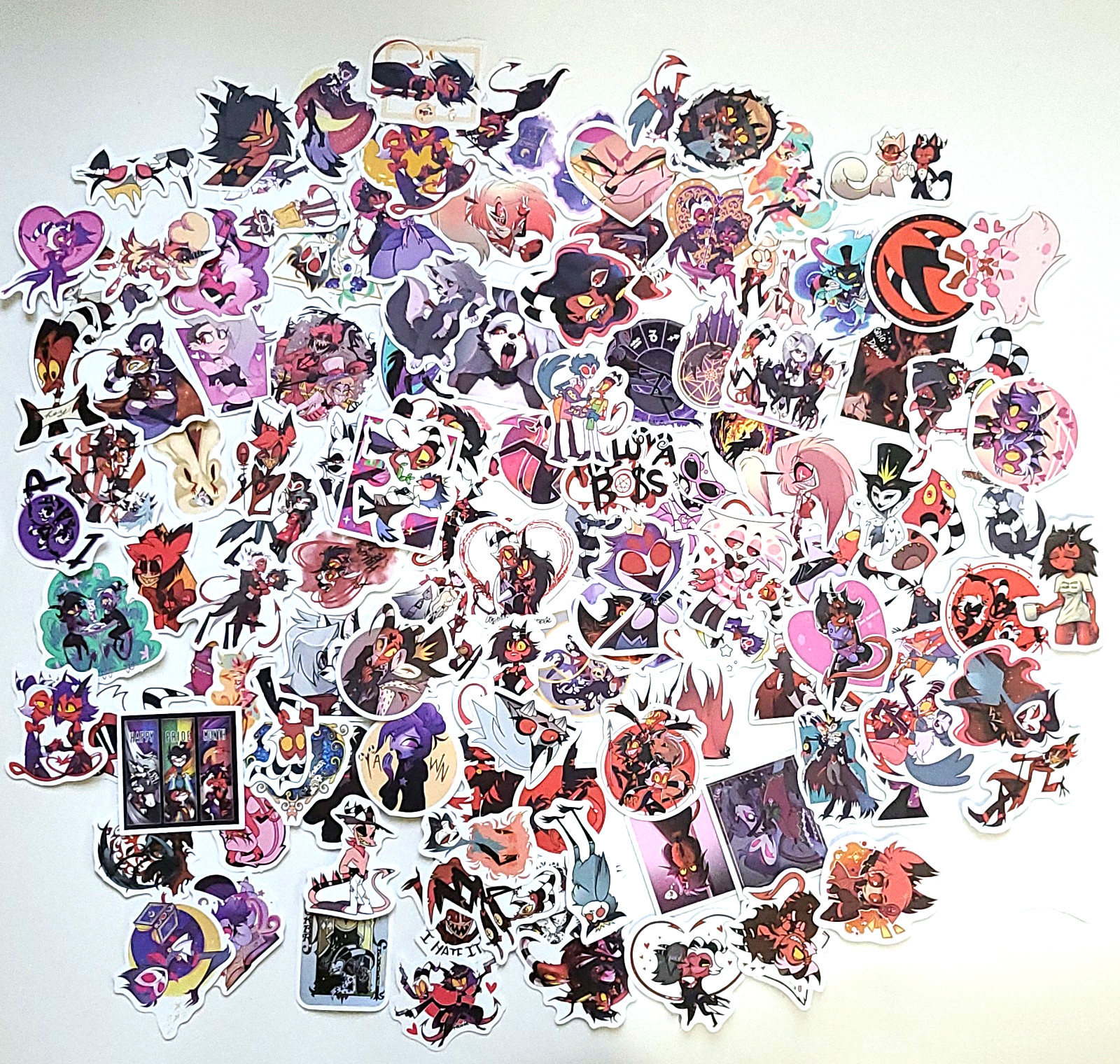 120pcs Helluva Boss Anime Vinyl Stickers for Phone Cases, Laptops, Skateboards