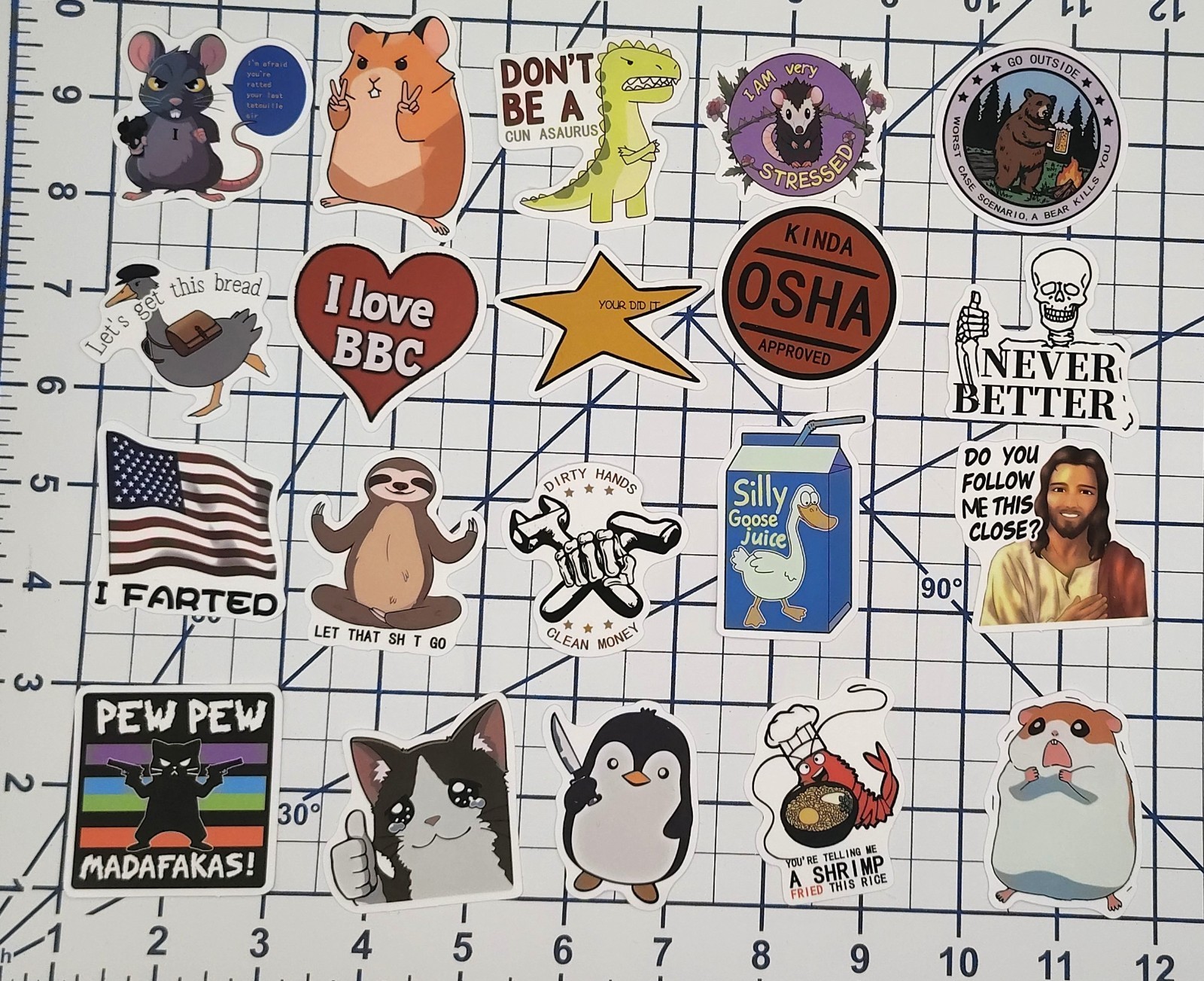 100 Pcs Sarcastic Office Work Humor Stickers Coworker Gift Vinyl Decal Lot