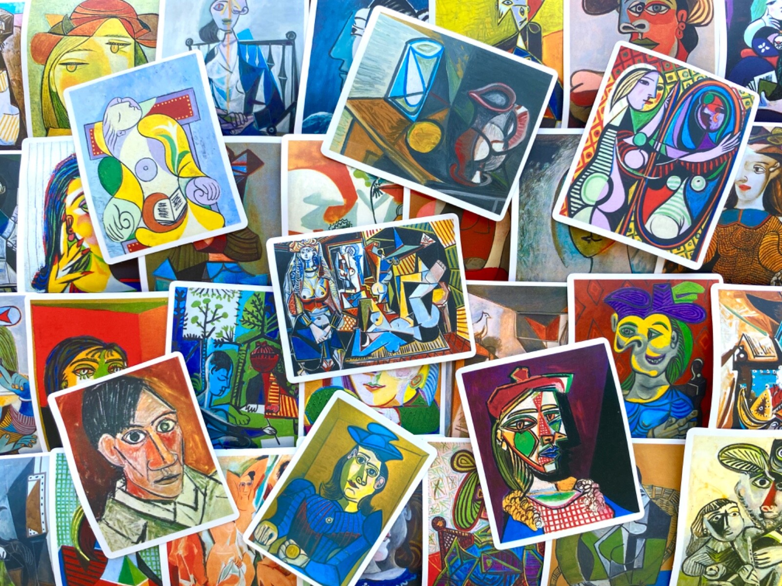5-50 pcs Abstract Oil Painting Stickers, Trendy Spanish Artists Vinyl Decals