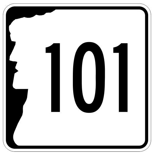 New Hampshire NH Route 101 Sticker R7205 Sign