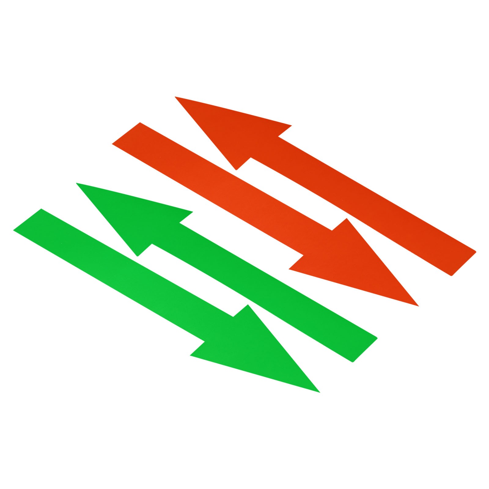 30Pcs 8"x2" Arrow Sticker Adhesive Large Arrow Sign Red/Green