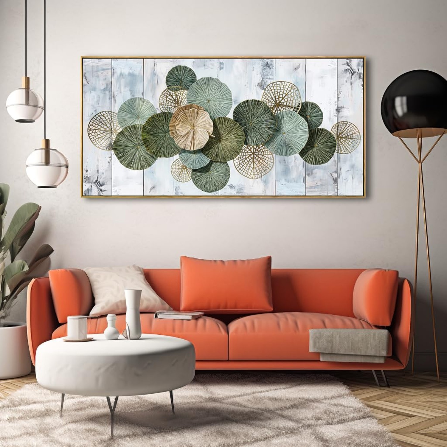 Wall Art Simple Wall Decor Green Canvas Painting Abstract Wall Art for Bedroo…