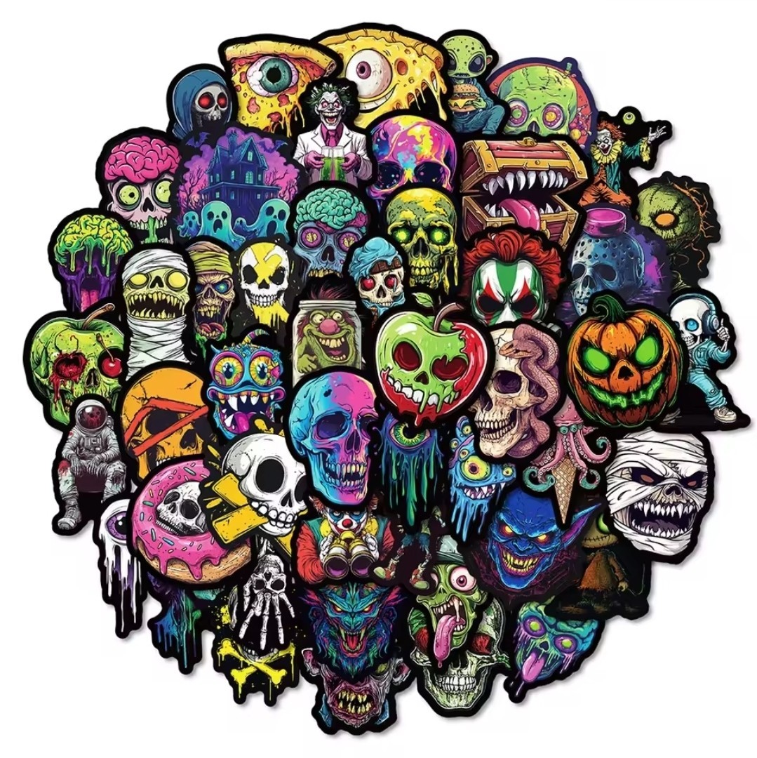 10 pc Cool Horror Sticker Set Collectible Stickers ST14