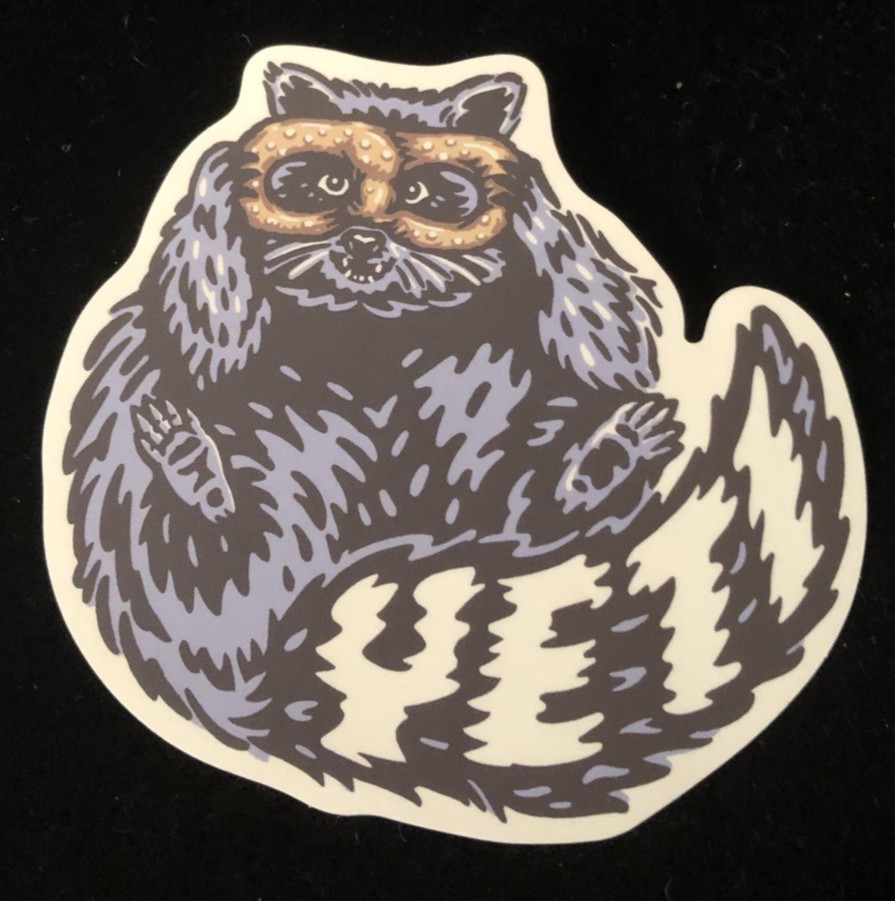 Rare Yeti Raccoon Tail Sticker